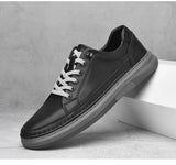Golden Sapling Skateboard Shoes Men's Genuine Leather Flats Casual Summer Loafers Elegant MartLion   