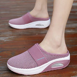 Women Mesh Lightweight Shoes Woman Slippers Wedge Shoes Air Cushion Sandals Thick Casual Sneakers MartLion   