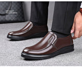 Genuine Leather Shoes Men's Slip-on Loafers Cow Leather Casual Flat  Footwear Black Brown Mart Lion   