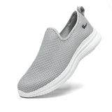 Mesh Men's Shoes Summer Lightweight Sneakers Casual Walking Breathable Men's Loafers Zapatillas Hombre MartLion Qian-Grey 37 