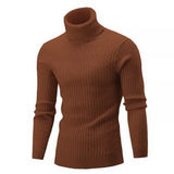 Autumn And Winter Turtleneck Warm Solid Color sweater Men's Sweater Slim Pullover Knitted sweater Bottoming Shirt MartLion Camel M 