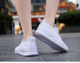 Men's Women Working Casual Shoes Lightweight Breathable Walking Sneakers Black White Hombre MartLion   