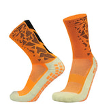 Silicone Anti Slip Football Socks Takraw Men Women Sport Basketball Grip Soccer Socks MartLion orange  