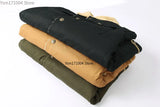 Winter Men's Bomber Jacket Plush Thicken Wool Jacket Men's Lapel Embroidery Thick Warm Cargo Jackets Coats MartLion   