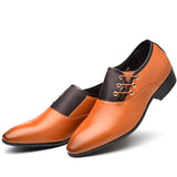 Formal Leather Shoes Men's Lace Up Oxfords Casual Black Leather Wedding Party Office Work Mart Lion   