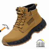 Waterproof Safety Shoes Men's high top with Steel Toe Anti Slip Puncture Proof Work Boots winter work sneakers MartLion   