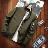 Men's Bomber Jacket Casual Lightweight Jacket For Men Sports Windbreaker Zip Up Coat with Pockets Clothing MartLion Green 5XL 