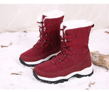 Winter cotton shoes high top snow boots women's outdoor casual warm non-slip plus velvet cotton Mart Lion   