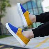 Men's Casual Sneakers Vulcanized Flat Shoes Designed Skateboarding Tennis Hook Loop Outdoor Sport Mart Lion   