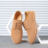  Suede Leather Men's Walking Shoes Oxford Casual Classic Sneakers Footwear Dress Driving Flats Mart Lion - Mart Lion