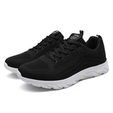 Men's Lace Up Knit Sneakers Casual Outdoor Athletic Running Walking Gym Sports Outdoor Male Women Breathable Shoes