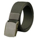 Military Men's Belt Army Belts Adjustable Belt Outdoor Travel Tactical Waist Belt with Plastic Buckle for Pants 120cm MartLion S1-Army Green 120cm 120cm 