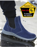  Winter Warm Work Boots Anti-scalding Anti-splash Anti-smashing Anti-piercing Safety Shoes Men's Indestructible Welder's MartLion - Mart Lion