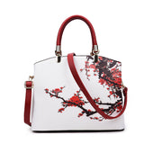 Women Bag Elegant Flower Pattern Handbag Shoulder Luxury Brand Messenger Crossbody Mart Lion Burgundy 29cm11cm21cm 