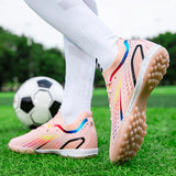 Men's Soccer Shoes Ultralight Football Boots Boys Sneakers Non-Slip AG TF Soccer Cleats Ankle Unisex MartLion   