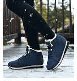 Men Snow Boots Outdoor No Slip Winter Ankle Boots Lightweight Hight Top Sneaker Warm Plush Women Footwear Hiking Boots MartLion