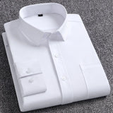 Classic Men's  Shirt Long Sleeve Casual Office Wedding Solid Formal Social MartLion   