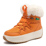Brand Boots Women Winter Snow Plush Warm Ankle Original Winter Shoes Designer MartLion Orange 35 