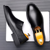 Italian Formal Shoes Mens Dress Shoes Business Leather Wedding Dress Man Oxford Shoes For Men MartLion   