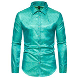 Men's Dress Shirts Long Sleeve Regualr Fit Casual Button Down Shirts Wrinkle-Free Casual Collar Shirt MartLion Green S 