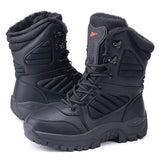 Men's Winter Snow Boots Warm  Shoes Men's Outdoor  Sports Shoes with Fleece Men's Boots MartLion black 46 