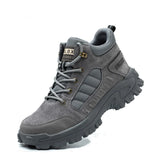 Work Safety Boots Men's Winter Steel Toe Shoes Anti-smashing Anti-piercing Industrial Protective Shoes MartLion Gray 43 