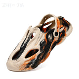 Men's Slipper Outdoor Sports Shoes Street Sandals Garden Footwear Light Weight Slippers Popular Hole Mart Lion   