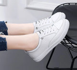 Genuine Leather Women Casual Sneakers Spring Summer Skate Shoes Ladies Little White Vulcanized MartLion   