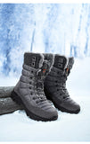 Fujeak Padded Cotton Shoes Men's Winter Warm Snow Boots Waterproof Non-slip Outdoor Working Mart Lion   