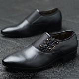 Formal Leather Shoes Men's Lace Up Oxfords Casual Black Leather Wedding Party Office Work Mart Lion   