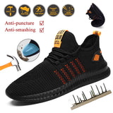 Work Safety Shoes Summer Breathable Men's and Women's Work Protective Sports Anti-puncture Durable Steel Head MartLion   