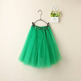 Women Summer Vintage Tulle Skirt Adult Fancy Ballet Dancewear Party Costume Ball Gown Mini Skirt MartLion grass greeen One Size 