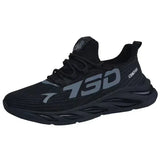 Men's casual light mesh sports shoes summer breathable cool running shoes soft sole non slip male's sneakers MartLion Black 42