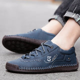 Men's Leather Casual Shoes Outdoor Soft Homme Classic Ankle Non-slip Flats Moccasin Trend MartLion   
