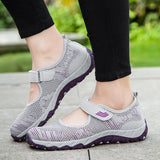 Non-slip Soft Mom Sneakers Summer Breathable Mesh Travel Casual Shoes Women Comfort Lightweight Flat Sport MartLion   