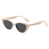 Small Size Vintage Cat Eye Sunglasses Women Men's Retro Sutra Outdoor Shade Shades MartLion beige grey  