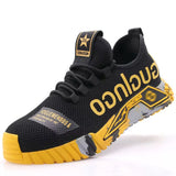 Sports Shoes Work Boots Puncture-Proof Safety Shoes Men's Steel Toe Security Protective Indestructible MartLion 8876-yellow 36 