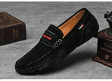Genuine Leather Men's Designer Shoes Luxury Casual Slip on Formal Loafers Moccasins Footwear Black Driving MartLion   
