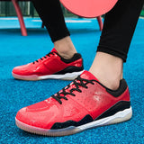 men's table tennis shoes Breathable anti-skid sports shoes Outdoor training MartLion Red 39 