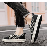 Men's Casual Shoes Geometric Figure Breathable Slip-on Loafers Street Cool Youth Flat Skateboard Mart Lion   