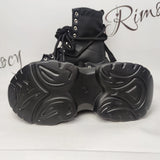 Chunky Heels Punk Style Boots Women Autumn Winter Platform Combat Thick Bottom Gothic Motorcycle MartLion   