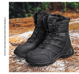 Outdoor Combat Boots Men's Hiking Shoes Special Forces Tactical Plush Warm Snow Large Casual Military MartLion   