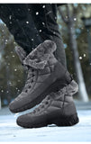 Fujeak Padded Cotton Shoes Men's Winter Warm Snow Boots Waterproof Non-slip Outdoor Working Mart Lion   