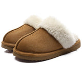 Plush Fur Slippers For Women Winter Fluffy House Shoes Warm Fuzzy Slippers Furry Suede Memory Foam Fur Slippers MartLion Khaki 38-39 CHINA