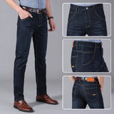 Men's Jeans Casual Straight Denim Pants Daily Work Jean Trousers MartLion   