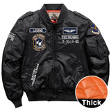 Winter Men's jackets bomber coat racing motorcycle Clothes luxury aviator tactical Field vintage military Clothing MartLion 9822 black M 