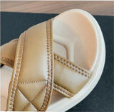 Leisure Beach Sandals Women Platform Cross Ladies Shoes Summer Soft Bottom Female Mujer Mart Lion   