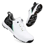 Waterproof Golf Shoes Men's Luxury Golf Sneakers Outdoor Anti Slip Walking Shoes Walking MartLion BaiHei-8 36 