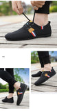 Men's Casual Shoes Brand Breathable British Sneakers Lace Up Soft Flats Driving White Black Peas Mart Lion   