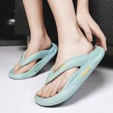 Summer Shoes Soft Bathroom Slippers Pillow Slides Outdoor Indoor Women Thick Bottom Platform Sea Flip-Flop Thong Sandals Mart Lion   